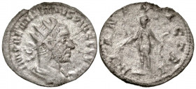Aemilian. A.D. 253. AR antoninianus (20.6 mm, 2.25 g, 1 h). Rome mint. IMP AEMILIANVS PIVS FEL AVG, radiate, draped and cuirassed bust of Aemilian rig...