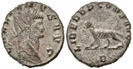 Gallienus. A.D. 253-268. AE silvered antoninianus (20.0 mm, 3.32 g, 11 h). Rome mint, struck A.D. 267-268. GALLIENVS AVG, radiate head of Gallienus ri...