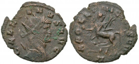 Gallienus. A.D. 253-268. AE antoninianus (21.3 mm, 2.71 g, 11 h). Rome mint, struck A.D. 267-268. GALLIENVS AVG, radiate head of Gallienus right / APO...