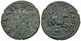Gallienus. A.D. 253-268. AE antoninianus (20.8 mm, 2.61 g, 1 h). Rome mint, struck A.D. 267-268. GALLIENVS AVG, radiate head of Gallienus right / NEPT...