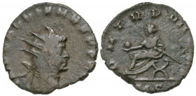 Gallienus. A.D. 253-268. AE antoninianus (19.2 mm, 2.32 g, 11 h). Mediolanum mint, struck A.D. 259. IMP GALLIENVS AVG, radiate head of Gallienus right...