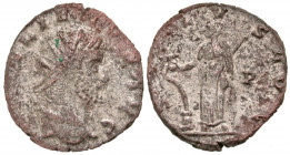 Gallienus. A.D. 253-268. BI antoninianus (20.7 mm, 2.89 g, 7 h). Siscia mint, struck A.D. 266-267. GALLIENVS AVG, radiate head of Gallienus right / SA...
