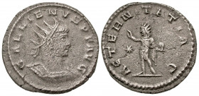 Gallienus. A.D. 253-268. BI antoninianus (20.9 mm, 3.21 g, 5 h). Antioch mint, struck A.D. 260-268. GALLIENVS P F AVG, radiate and cuirassed bust of G...