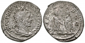 Gallienus. A.D. 253-268. BI antoninianus (22.3 mm, 4.16 g, 11 h). Samosata mint, struck A.D. 256-260. IMP C P LIC GALLIENVS P F AVG, radiate, draped a...