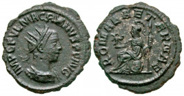 Macrianus. Usurper, A.D. 260-261. BI antoninianus (21.8 mm, 3.01 g, 11 h). Samosata mint. IMP C FVL MACRIANVS P F AVG, radiate and cuirassed bust of M...