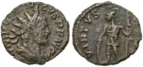 Tetricus I. Romano-Gallic Emperor, A.D. 271-274. AE antoninianus (18.6 mm, 2.08 g, 7 h). Treveri mint, struck A.D. 273-274. IMP C TETRICVS P F AVG, ra...