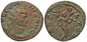 Claudius II Gothicus. A.D. 268-270. AE antoninianus (19.9 mm, 2.20 g, 5 h). Rome mint, struck A.D. 270. IMP C CLAVDIVS AVG, radiate and cuirassed bust...