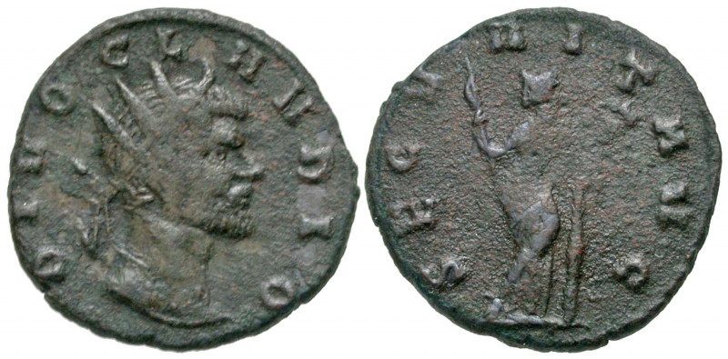 Divus Claudius II Gothicus. Died A.D. 270. AE antoninianus (19.1 mm, 2.73 g, 6 h...