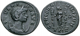 Severina. Augusta, A.D. 270-275. AE antoninianus (22.5 mm, 3.29 g, 5 h). Rome mint, struck A.D. 275. SEVERINA AVG, diademed and draped bust of Severin...