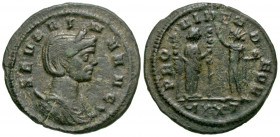 Severina. Augusta, A.D. 270-275. AE antoninianus (23.0 mm, 3.55 g, 5 h). Ticinum mint, struck A.D. 274. SEVERINA AVG, diademed and draped bust of Seve...