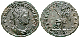 Florian. A.D. 276. AE antoninianus (22.4 mm, 3.69 g, 12 h). Siscia mint. IMP C M AN FLORIANVS P AVG, radiate, draped and cuirassed bust of Florian rig...
