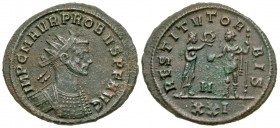 Probus. A.D. 276-282. AR antoninianus (23.4 mm, 3.83 g, 12 h). Siscia mint, struck A.D. 278. IMP C M AVR PROBVS P F AVG, radiate and mantled bust of P...