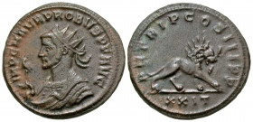 Probus. A.D. 276-282. AR antoninianus (22.0 mm, 4.10 g, 7 h). Siscia mint, struck A.D. 280. IMP C M AVR PROBVS P F AVG, radiate and mantled bust of Pr...
