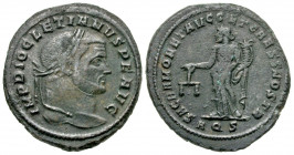 Diocletian. A.D. 284-305. AE follis (29.4 mm, 8.76 g, 1 h). Aquileia mint, struck A.D. 300. IMP DIOCLETIANVS P F AVG, laureate head of Diocletian righ...