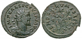 Allectus. Romano-British Emperor, A.D. 293-296. AE antoninianus (23.3 mm, 3.34 g, 7 h). Camulodunum mint. IMP C ALLECTVS P F AVG, radiate, draped and ...