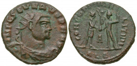 Severus II. A.D. 306-307. AE radiate fraction (19.6 mm, 3.33 g, 11 h). Alexandria mint. IMP C SEVERVS P F AVG, radiate, draped and cuirassed bust of S...