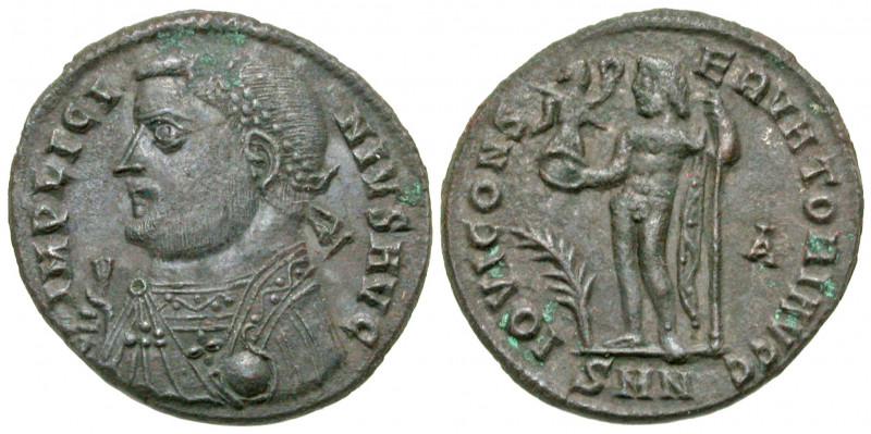 Licinius I. A.D. 308-324. AE follis (19.2 mm, 2.71 g, 1 h). Nicomedia mint, stru...