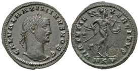 Maximinus II Daza. As Caesar, A.D. 305-308. AE follis (26.5 mm, 6.33 g, 6 h). Cyzicus mint, struck A.D. 308-309. GAL VAL MAXIMINVS NOB C, laureate hea...