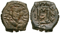 Constans II. 641-668. AE follis (25.2 mm, 5.75 g). Constantinople mint. InPЄR CONSt, beardless facing bust of Constans II wearing crown and chlamys, a...