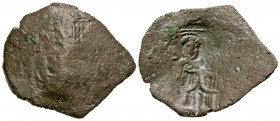 Latin Rulers of Constantinople. 1204-1261. BI trachy (22.9 mm, 1.57 g, 12 h). Constantinople mint. H AΓIOCOPITICA, full length figure of the Virgin Ma...