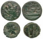 [Greek]. Lot of two Phoenician Bronze Coins. Lot of two Phoenician bronze coins. Ake-Ptolemais and Arados. Fine. 

All group lots are sold as-is, re...