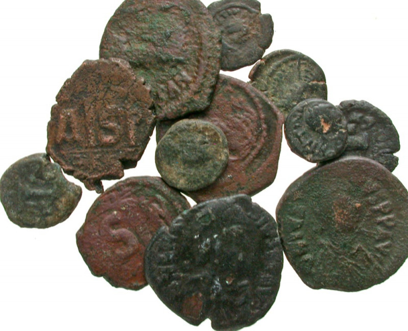[Byzantine]. Lot of 12 Byzantine AE. Lot of 12 Byzantine AE. Justin I (4), Justi...