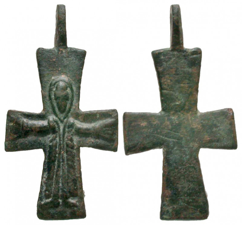 Bronze Crucifix. Byzantine, Ca. 8th-10th Century A.D. Bronze Crucifix. Byzantine...