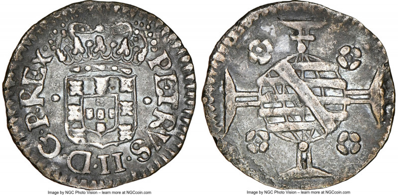 Pedro II 20 Reis ND (1695-1698)-(B) XF Details (Tooled) NGC, Bahia mint, KM74, L...