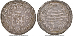 Pedro II 80 Reis 1699-(R) VF35 NGC, Rio de Janeiro mint, KM87.1, LMB-131, Bentes-88.02. A pleasing mid-grade selection with lightly glossy, charcoal-g...