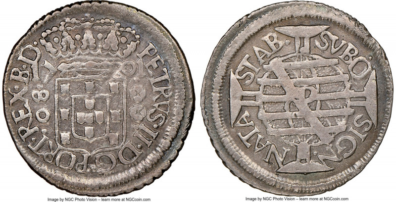 Pedro II 80 Reis 1701-P XF Details (Cleaned) NGC, Pernambuco mint, KM87.2, LMB-1...