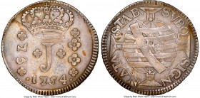Jose I 75 Reis 1754-R XF Details (Cleaned) NGC, Rio de Janeiro mint, KM176.2, LMB-247. A popular type almost universally found in poorer states of pre...
