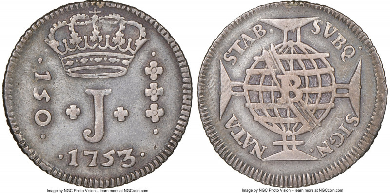 Jose I 150 Reis 1753-B VF Details (Tooled) NGC, Bahia mint, KM295, LMB-202. A mo...