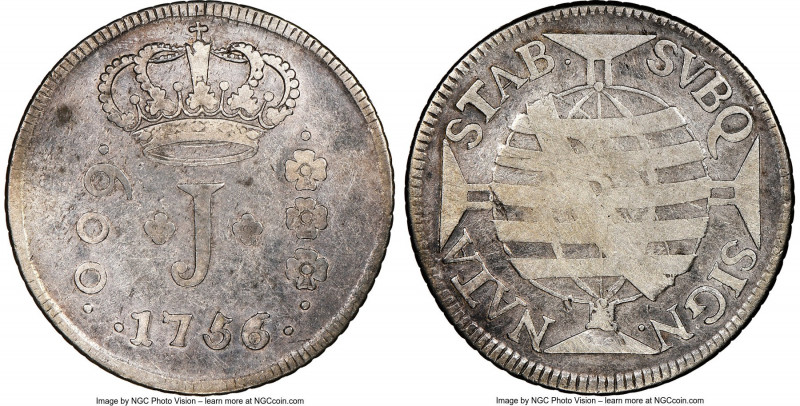 Jose I 600 Reis 1756/5-R VF30 NGC, Rio de Janeiro mint, KM187, LMB-275, Bentes-1...