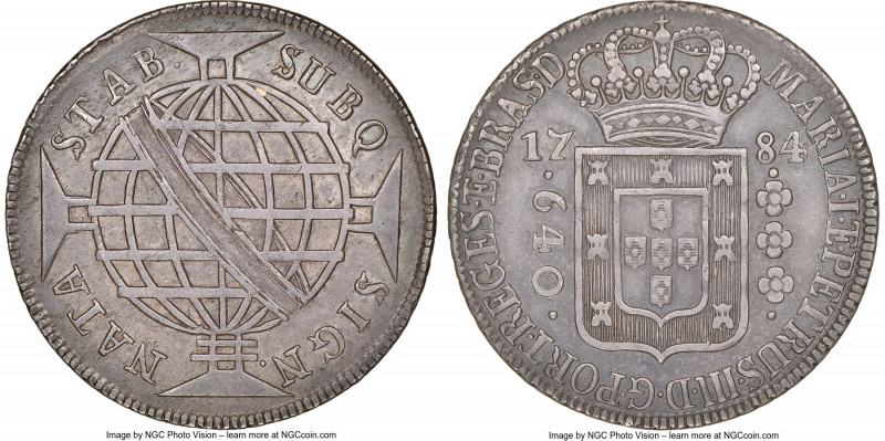 Maria I & Pedro III Pair of Certified 640 Reis XF45 NGC, 1) 640 Reis 1784-(L) 2)...