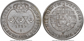 João VI 20 Reis 1819-R AU Details (Cleaned) NGC, Rio de Janeiro mint, KM316.1. LMB-506, Bentes-465.02. Well-embossed with pleasing yet lightly granula...