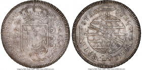 João Prince Regent 640 Reis 1811-M MS61 NGC, Minas Gerais mint, KM256.3, LMB-434, Bentes-339.02. A wholly Mint State specimen with mottled gunmetal su...