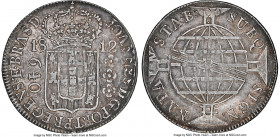 João Prince Regent 640 Reis 1812-R AU58 NGC, Rio de Janeiro mint, KM256.2, LMB-414, Bentes-340.06. Full in both its quality and the impact of its expr...