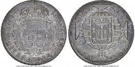João VI 640 Reis 1820-R MS62 NGC, Rio de Janeiro mint, KM325.2, LMB-473, Bentes-446.05. Steely patina abounding, with near-choice levels of preservati...
