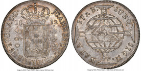 João Prince Regent 960 Reis 1812-B MS61 NGC, Bahia mint, KM307.1, LMB-397, Bentes-333.07. A choice selection overstruck on a Spanish colonial 8 Reales...