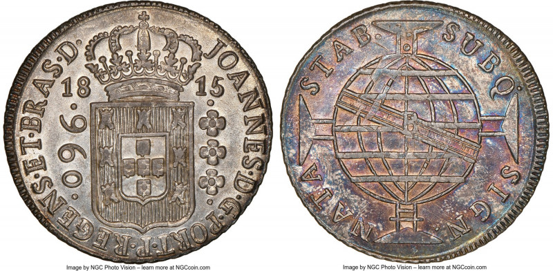 João Prince Regent 960 Reis 1815-B MS64 NGC, Bahia mint, KM307.1, LMB-400, Bente...