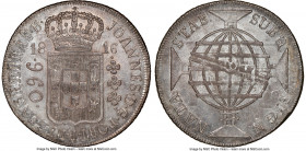 João Prince Regent 960 Reis 1816-R MS62 NGC, Rio de Janeiro mint, KM313, LMB-426, Bentes-335.21. Near-Choice Mint State by all indications, with a pea...