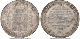 João Prince Regent 960 Reis 1816-R AU55 NGC, Rio de Janeiro mint, KM313, LMB-426, Bentes-335.21. While not a particularly rare issue on its face, this...