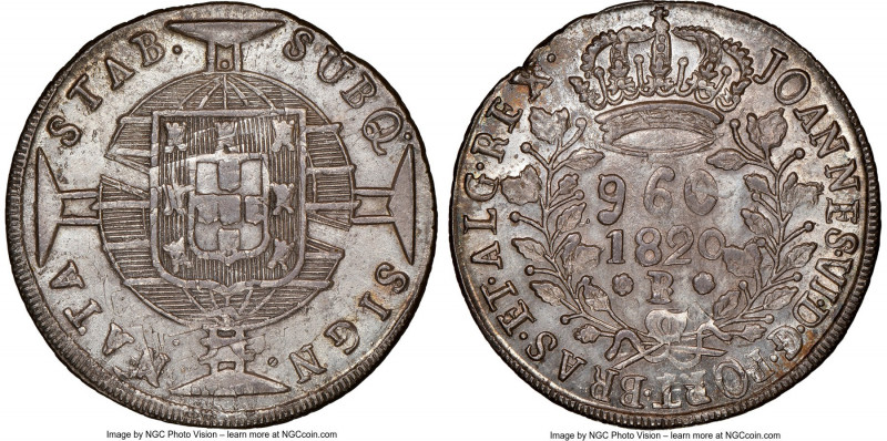 João VI 960 Reis 1820-B MS62 NGC, Bahia mint, KM326.2, LMB-462b, Bentes-442.04. ...