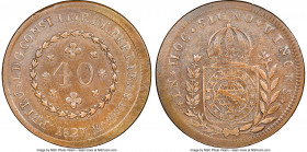 Pedro I 40 Reis 1827-R AU Details (Tooled) NGC, Rio de Janeiro mint, KM363.1, LMB-599, Bentes-490.07. Pale-brown with allover surface granularity.

HI...