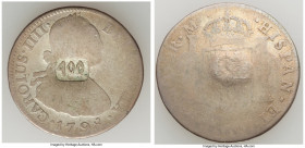 Pedro II Counterstamped "Balastraca" of 400 Reis ND (1864-1870) Good, KM-D471, LMB-671, Bentes-603.01. 6.41gm. 27mm. Counterstamp ("400" within a toot...