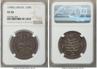 3-Piece Lot of Certified 320 Reis NGC, 1) João V 320 Reis 1749-(L) - VF30, Lisbon mint, KM157.2, LMB-152 2) João V 320 Reis 1750-R - XF Details (Clean...