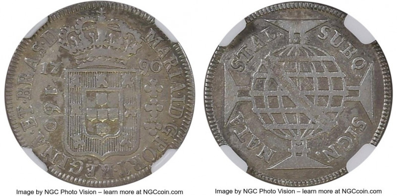 6-Piece Lot of Certified 160 Reis NGC, 1) Maria I & Pedro III 160 Reis 1785-(L) ...