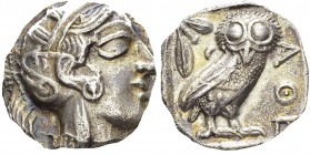 Grèce - Attique - Athènes 
 Tétradrachme (449-404) 
 Magnifique exemplaire.
 TTB à Superbe
 300 / 500
