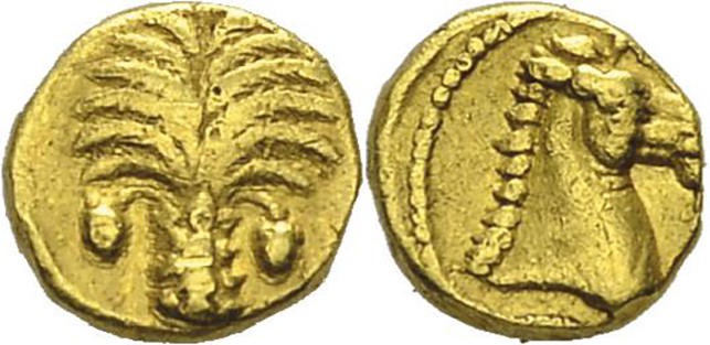 Afrique - Zeugitane - Carthage
 1/10ème de statère d’or - (350-320)
 TTB à Sup...