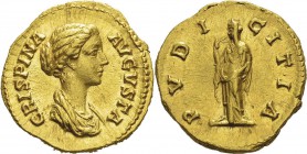 Crispine (177-183) 
 Aureus - Rome (180-183)
 D’une grande rareté et d’une qualité exceptionnelle.
 Exemplaire de la vente Triton XIX du 5 janvier ...